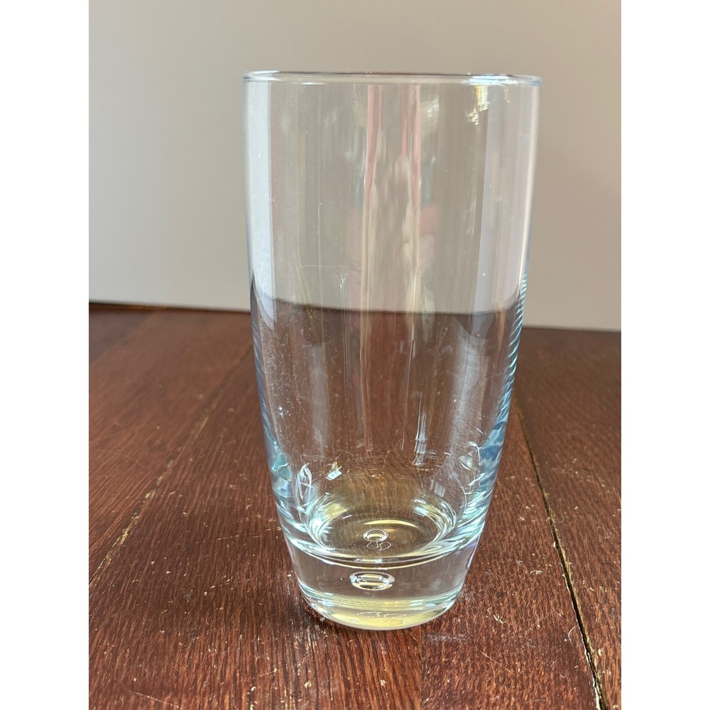 Circleware Highball Glass Controlled Bubble Base Clear Tumbler 6.25 Inch